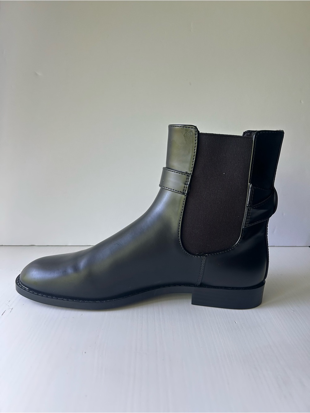 Mango MGO Piero Black Women's Chelsea Boots with Elastic and Gold Side Buckle - Picture 4 of 10